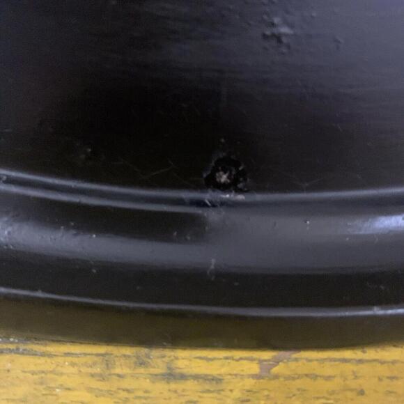 VTG Large Folk Art Toleware Tray Black Hand Painted Fruit 22x17.5” AAFA Cottage - Picture 8 of 12